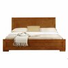 Homeroots 35.4 x 63 x 82.3 in. Oak Wood Queen Size Platform Bed 397101